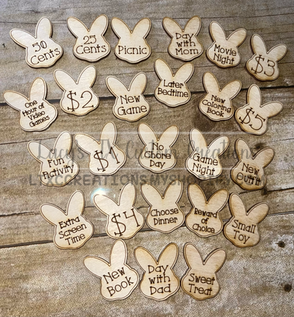 Wooden Easter Egg Coins