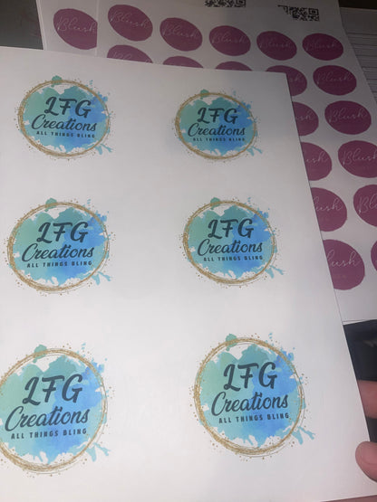 1 SHEET of 3” Round Labels - 6 Per Sheet