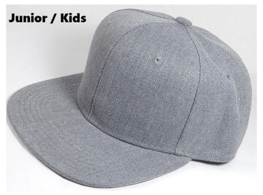 YOUTH SNAPBACK HATS WITH CUSTOM LEATHERETTE HAT PATCH