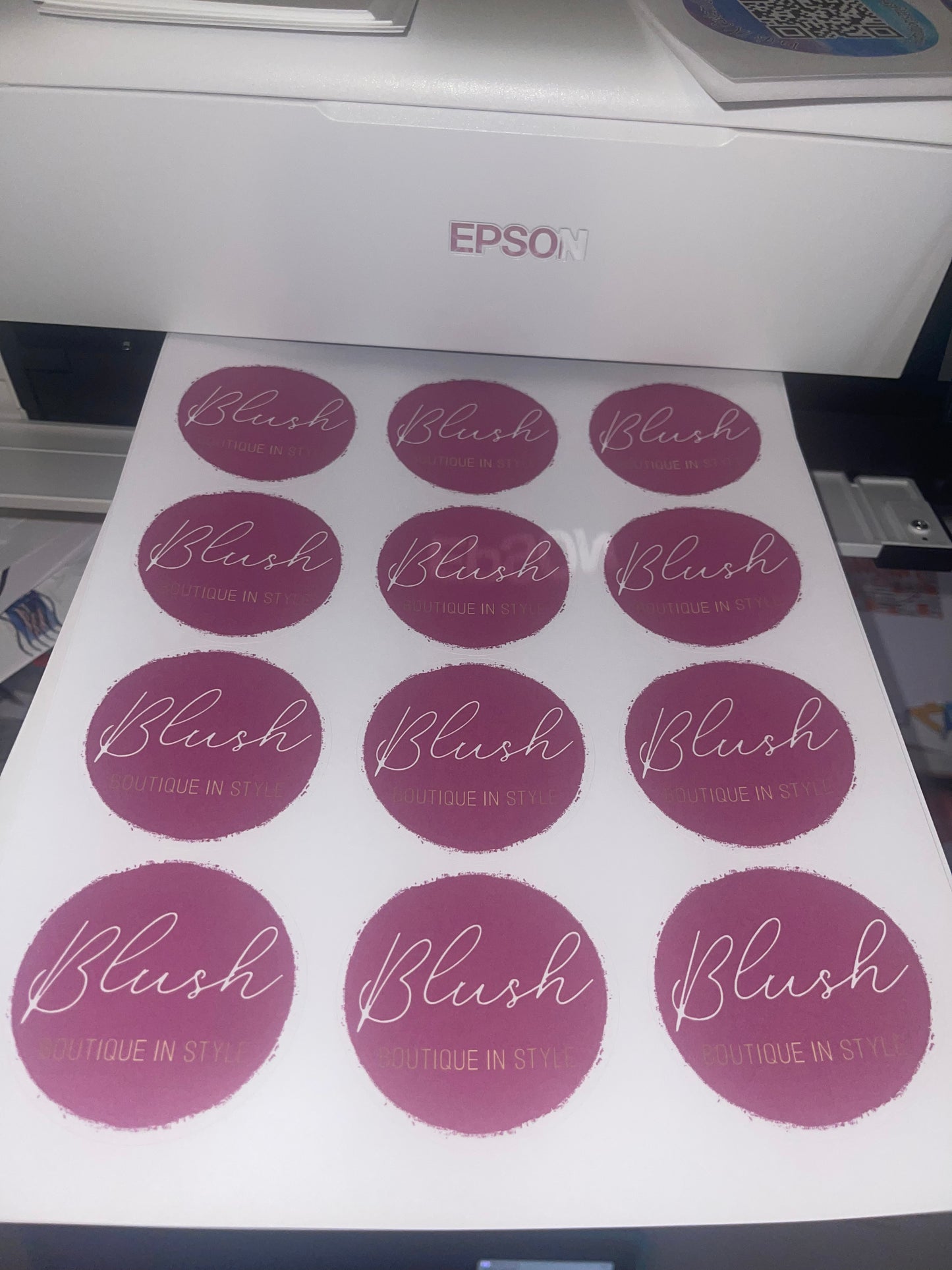 1 SHEET of 2.5” Round Labels - 12 Per Sheet