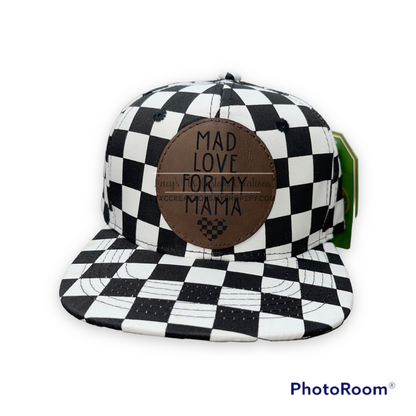 MAD LOVE FOR MY MAMA YOUTH Checkered Snapback Hat