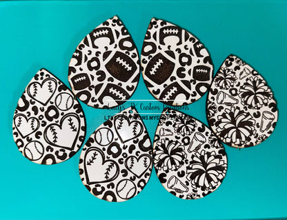 UNFINISHED Teardrop Earrings (NO HARDWARE)