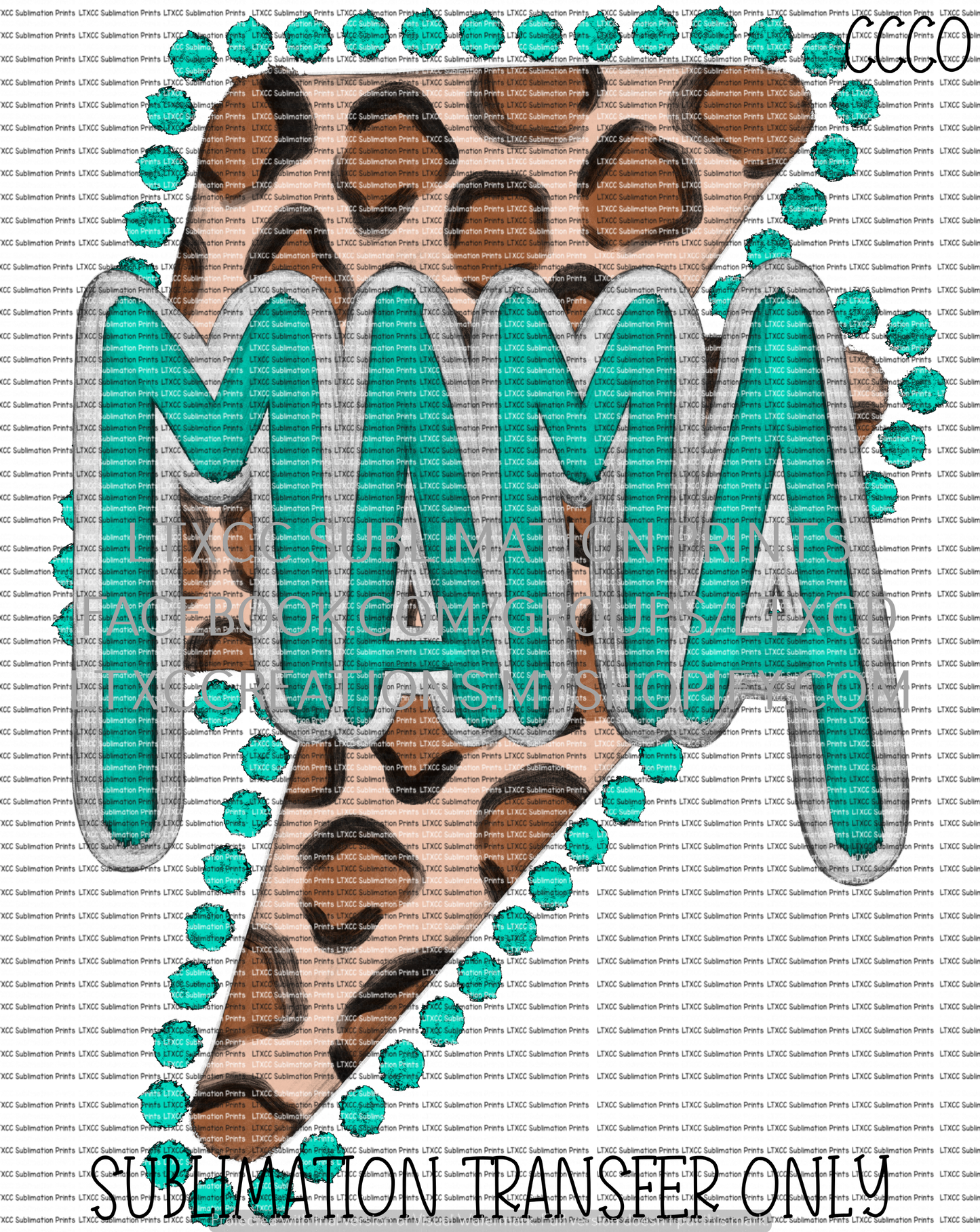 Leopard Lightening Bolt Mama - SUBLIMATION PRINT TRANSFER
