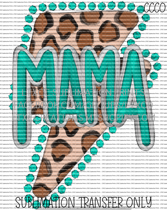 Leopard Lightening Bolt Mama - SUBLIMATION PRINT TRANSFER