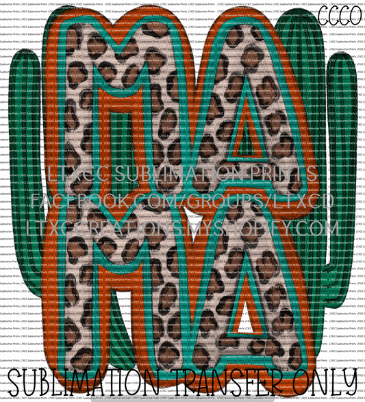 Mama Cactus - SUBLIMATION PRINT TRANSFER