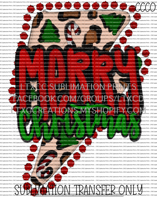Merry Christmas Lightening Bolt - SUBLIMATION PRINT TRANSFER