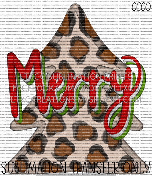 Merry Leopard Tree - SUBLIMATION PRINT TRANSFER