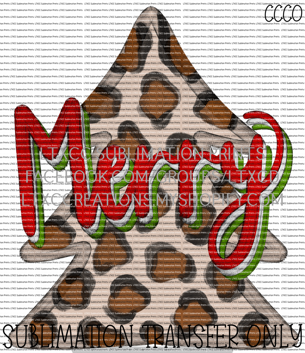 Merry Leopard Tree - SUBLIMATION PRINT TRANSFER