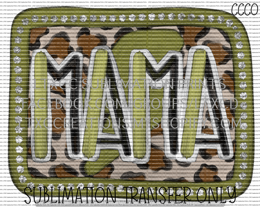 Camo Leopard Mama - SUBLIMATION PRINT TRANSFER