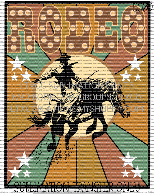 Vintage Rodeo - SUBLIMATION PRINT TRANSFER