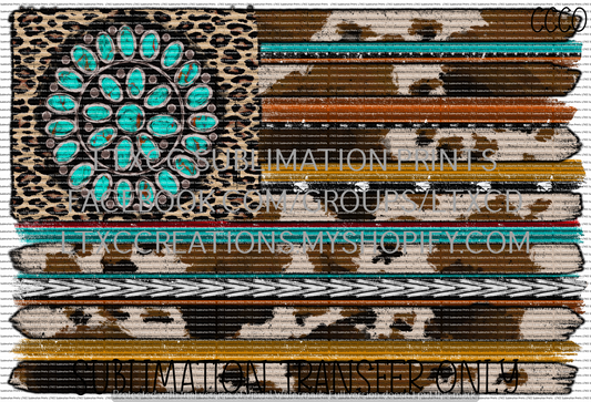 Western Flag - SUBLIMATION PRINT TRANSFER